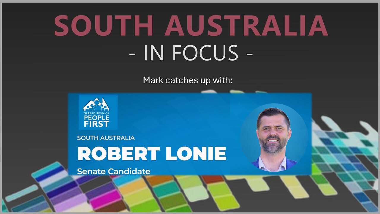 Mark Catches up with People First South Australia Senate Candidate - Robert Lonie