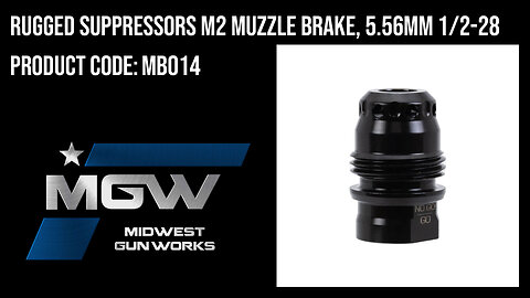 Rugged Suppressors M2 Muzzle Brake, 5.56mm 1/2-28 - MB014