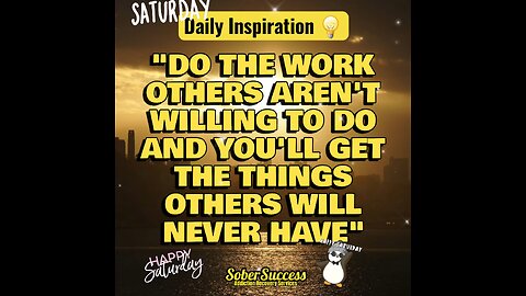 🗣Do The Work Others Won't Do Today, Be The Change‼️💪 #DailyInspiration #MorningQuote #SobrietyTips