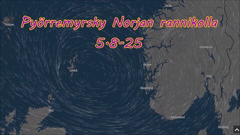 Pyörremyrsky Norjan rannikolla 5.8.25