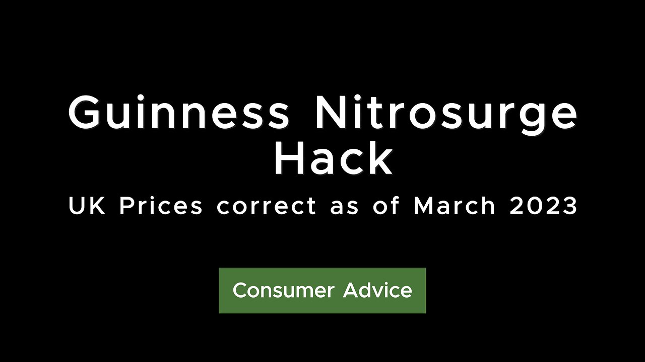 Guinness Nitrosurge Hack