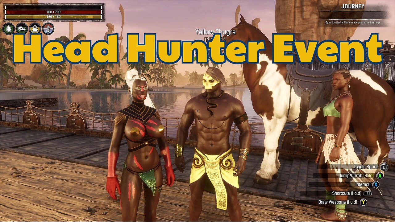 Conan Exiles Beginners guide Head Hunter Event Mad Prophet armor Busty