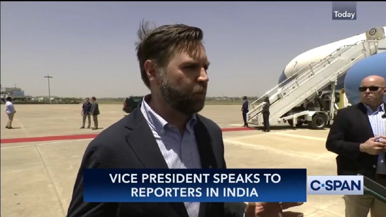 Vice President Vance Speaks to Reporters in Agra, India
