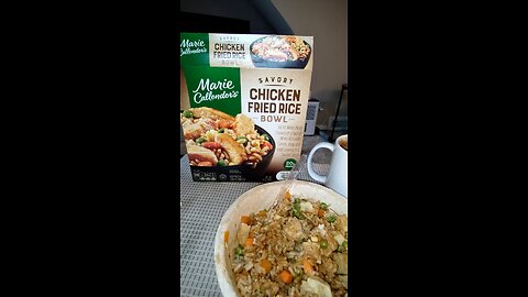 Eating Marie Callender's Chicken Fried Rice Bowl, Dbn, MI, 5/20/25