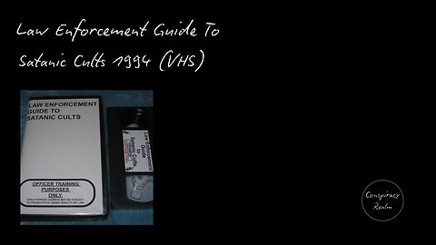 Law Enforcement Guide To Satanic Cults 1994 (VHS)