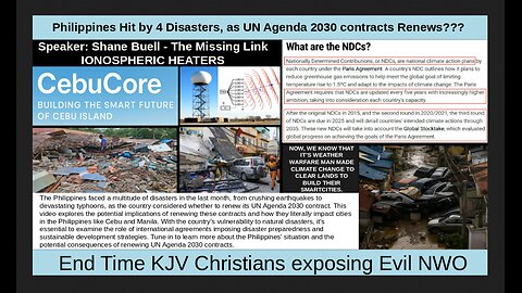 Philippines Hit by 4 Disasters, as UN Agenda 2030 contracts Renews???