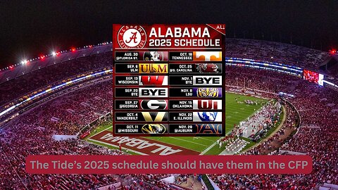 The Crimson Tide has a team that should be vying for both the SEC and National Championships