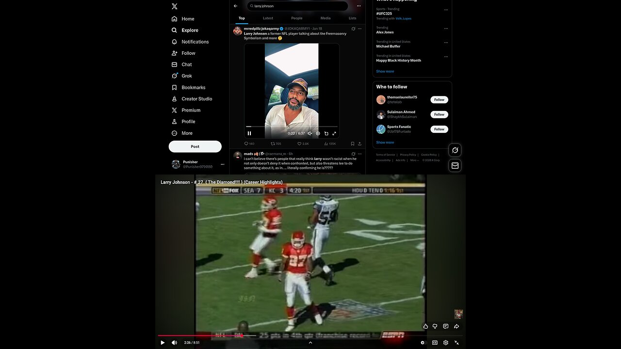 NFL is Rigged: Larry Johnson is Back!