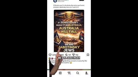 If Zionists aren't in Australia, won't exist anymore. Jabotinsky Jews won't permit it!