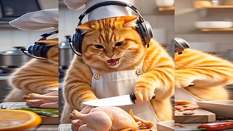 Cat AI animation vídeo cat funny video
