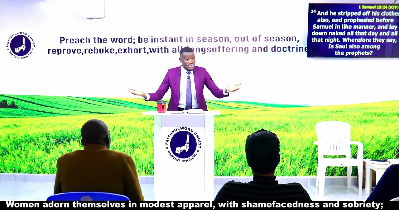 Women adorn themselves in modest apparel, with shamefacedness and sobriety;
