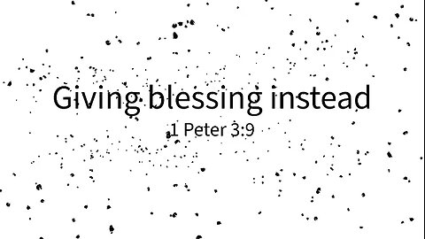 Giving blessing instead