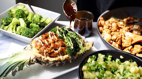 Better Than Takeout! Teriyaki Chicken in Pineapple Bowls 🍍