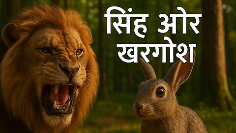 शेर और चालाक खरगोश | नैतिक कहानी | बच्चों के लिए एनिमेटेड कथा