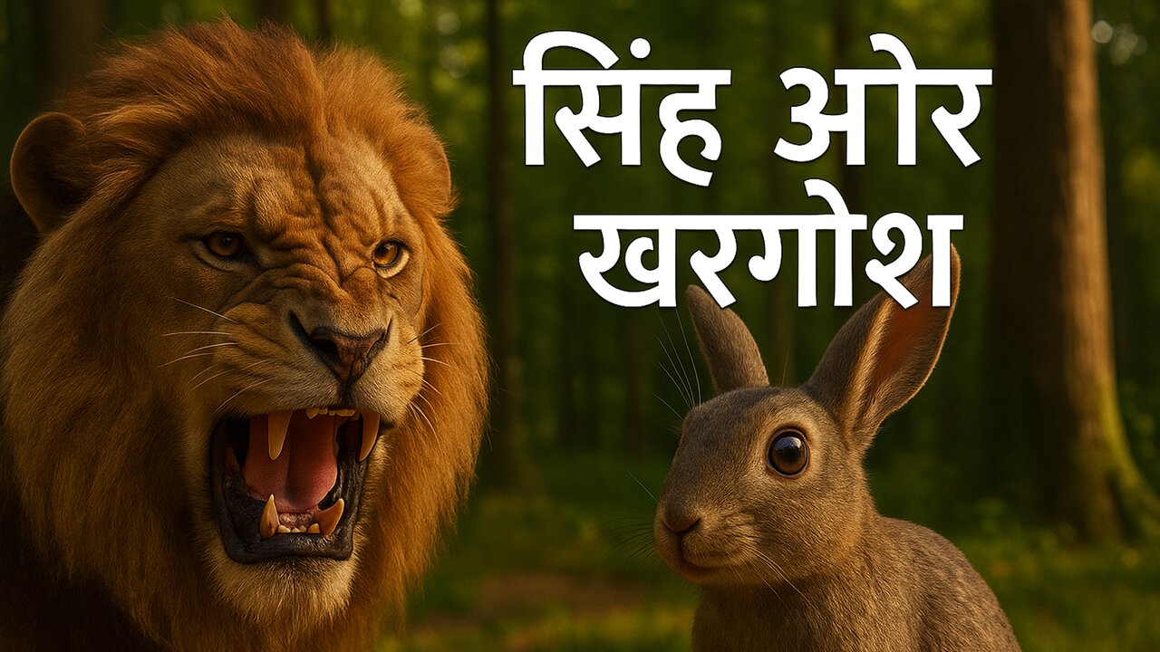 शेर और चालाक खरगोश | नैतिक कहानी | बच्चों के लिए एनिमेटेड कथा