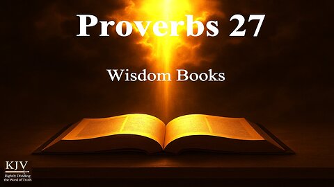 Proverbs 27 Explained, KJV, Rightly Dividing — Admit You Are Nothing Like Him