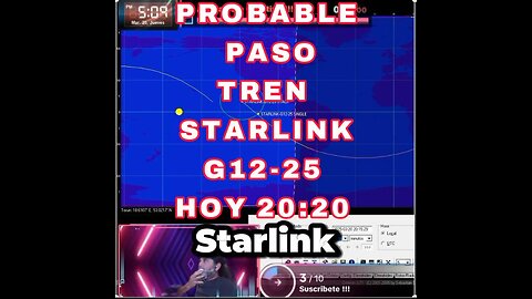 Predicción Probable Tránsito Nuevo Tren Starlink G12-25