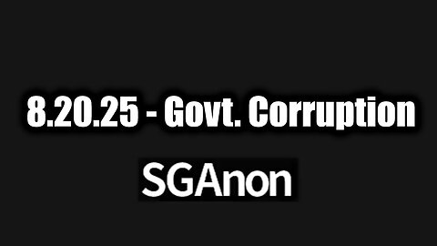 SG ANON Govt. Corruption. 8-19-25"📍