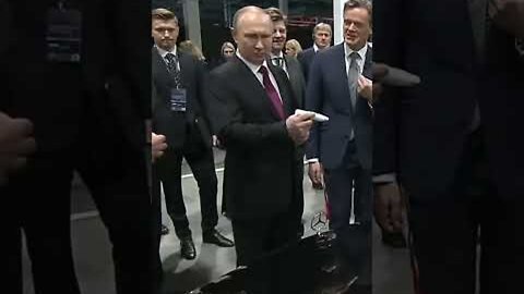 Vladimir Putin visit a new Mercedes Factory in Russia.