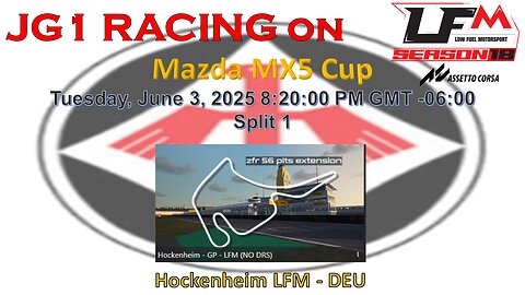 JG1 RACING on LFM - Mazda MX5 - Hockenheim LFM - DEU - Split 1