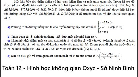 Một khu bảo tồn thiên nhiên có hai trạm kiểm lâm và một trạm quan sát. Trong hệ toạ