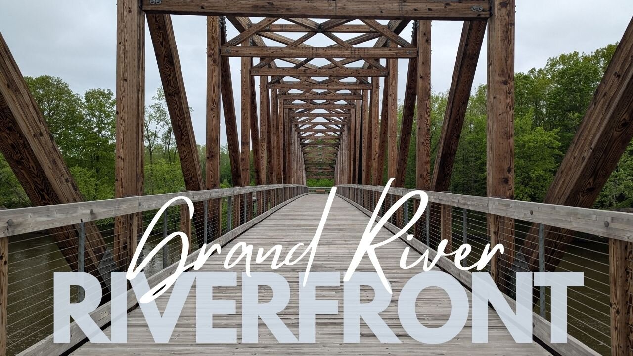 650 foot TIMBER FRAME BRIDGE over the GRAND River! | Lowell, Michigan