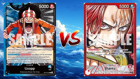One Piece TCG Usopp VS Red Haired Shanks!!