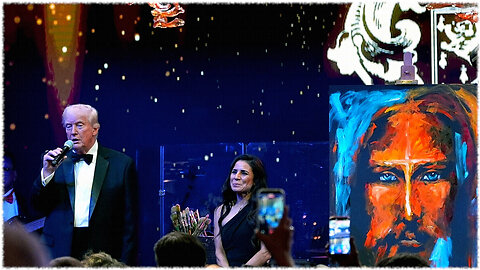 °CAPODANNO A MAR-A-LAGO| MENTRE I LEADER DELL'UNIONE EUROPEA NON FANNO CHE MOSTRARE LA LORO DEVOZIONE PER TUTTO CIÒ CHE È ANTICRISTIANO, TRUMP FA DIPINGERE UN RITRATTO DI GESÙ, ISPIRATO ALLA SACRA SINDONE〽💖🙏