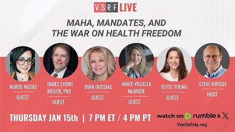 VSRF Live #210: MAHA, Mandates, and the War on Health Freedom