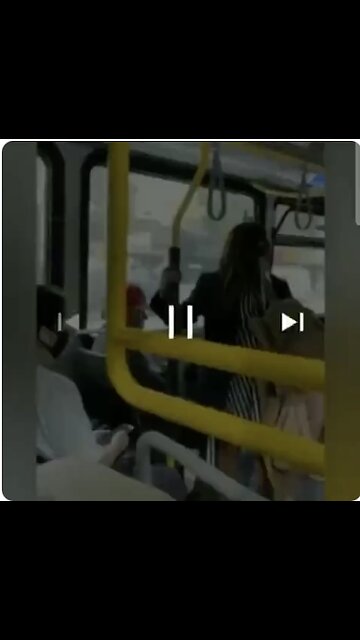 Karen spits on someone who gently helps her off the bus. F around and find out.