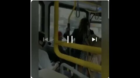 Karen spits on someone who gently helps her off the bus. F around and find out.