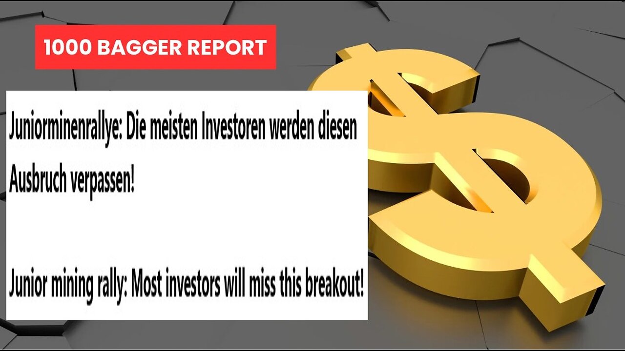 Juniorminenrallye: Die meisten Investoren werden diesen Ausbruch verpassen!