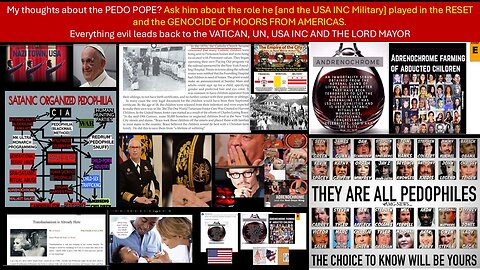 My thoughts about the PEDO POPE AND HIS USA INC MILITARY GENERALS/ADMIRALS?