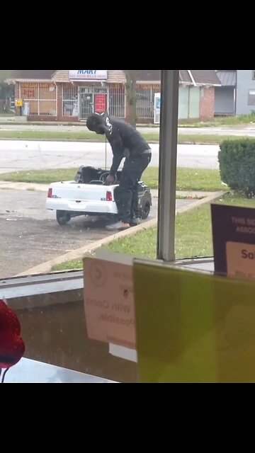 Gas prices are high he found a way