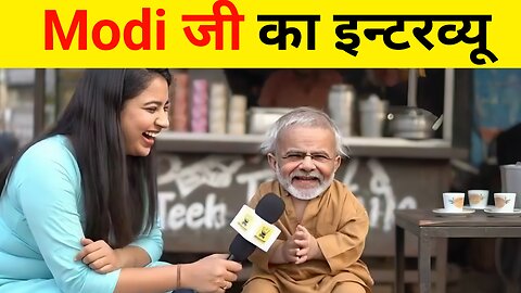 modi's interview 🥶 #modi #interview #aibaby