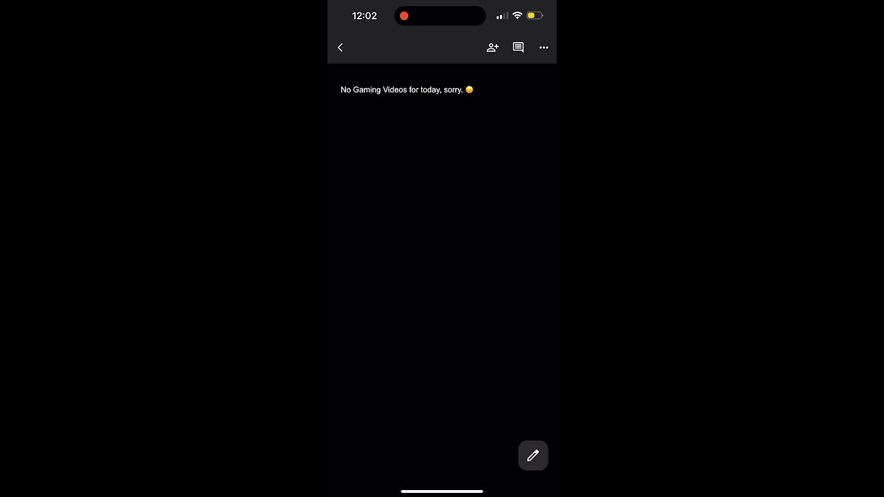 No gaming video for today