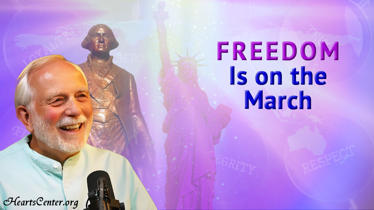 Godfre Opens a Portal of Freedom as the Goddess of Liberty Blazes Light