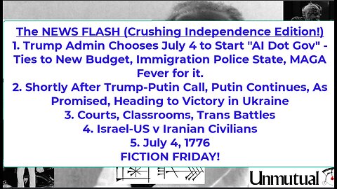 Liberty Conspiracy LIVE 7-4-25 Technocracy in Budget, Russia-Ukraine, 1776, FICTION