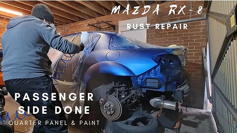 Restoring a rusty Mazda RX-8 - Fixing the rear quarter panel and painting