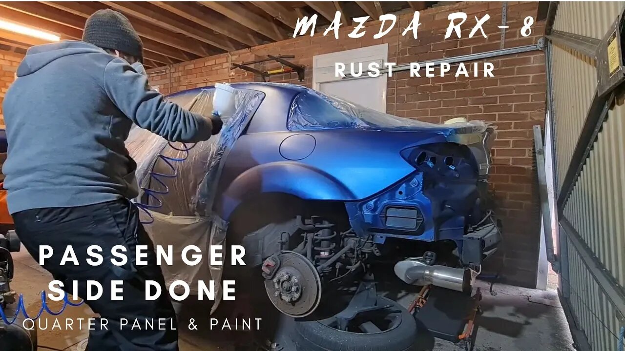 Restoring a rusty Mazda RX-8 - Fixing the rear quarter panel and painting