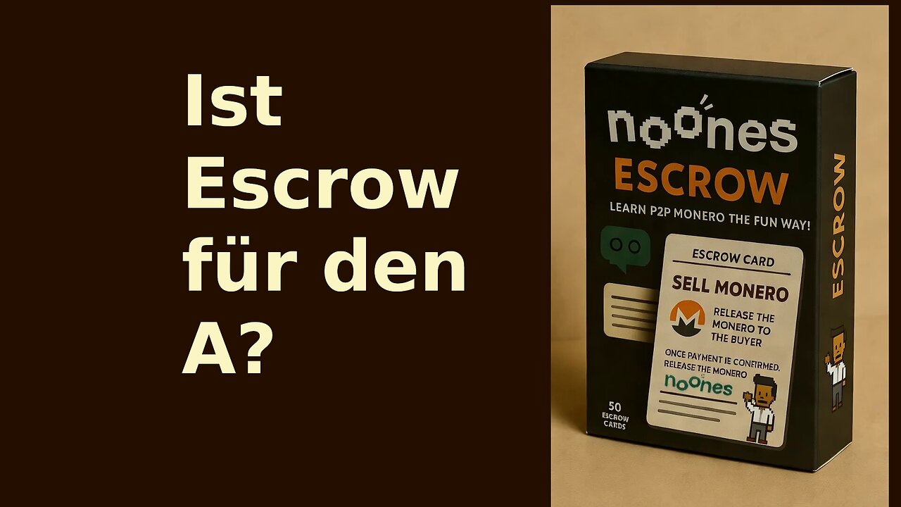 🗣 Escrow & TOR.... für BTC und XMR überflüssig?
