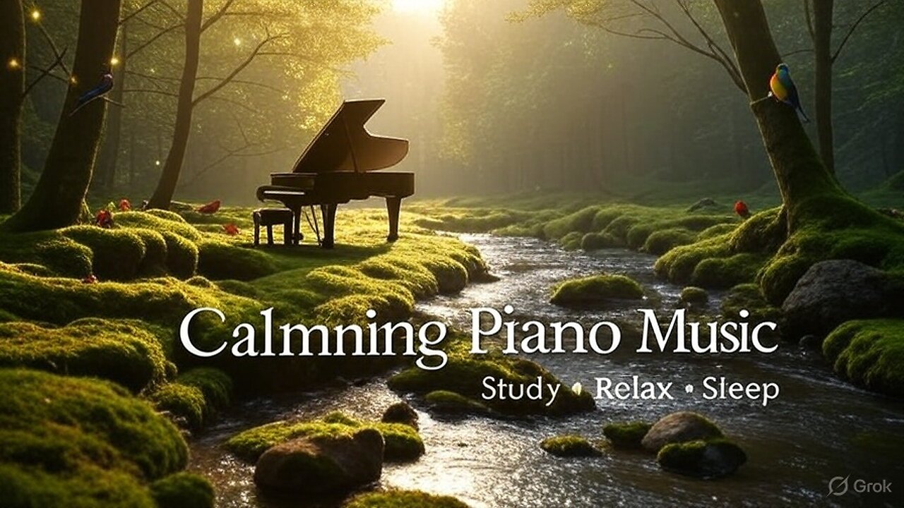 Calming Piano Music with Beautiful Bird Sounds & Nature Visuals | Study, Relaxation & Sleep