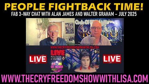 CRY FREEDOM TV: My Chat with ALAN JAMES & WALTER GRAHAM about fighting fluoride in the water and more...