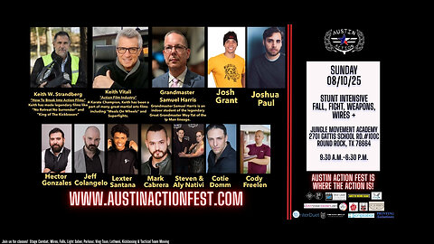 8/10/2025, Don't Miss the Austin Action Fest Stunt Intensive!!!