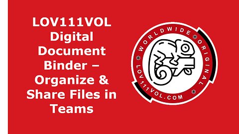 Secure Digital Document Binder – Share Files Easily with LOV111VOL (Starts After 50 Seconds)