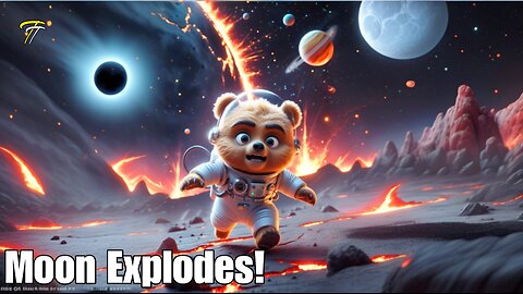Baby Bear Escapes Exploding Moon 🌕🚀 | Cutest Space Survival Ever! #shorts