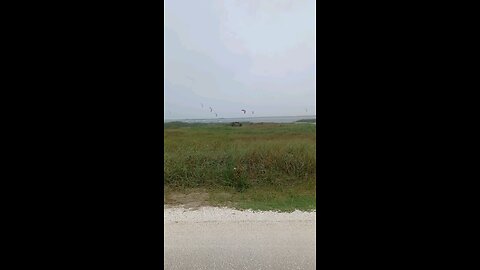 Kite boarding at Cape Point saltwater lake