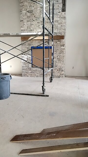 ceiling and fireplace