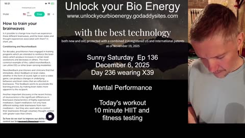 Mental performance - Sunny Saturday Ep 136 December 6, 2025