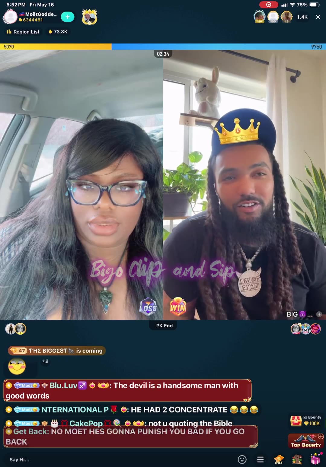 Moet thinks Papi is taking her out of the country 5/16/25 #bigoclipandsip